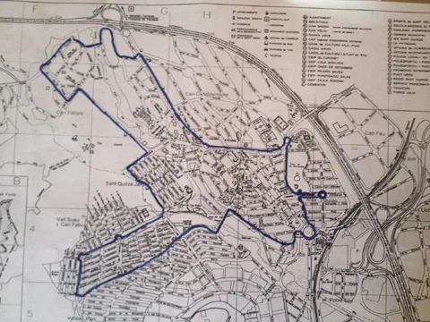 Plan du parcours de la ligne historique de Sant Quirze del Vallès