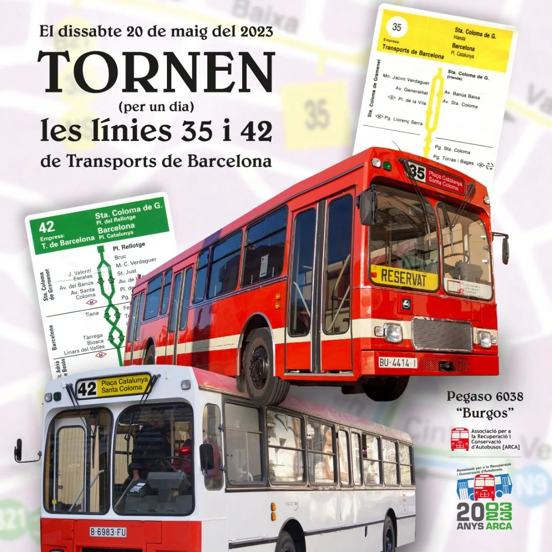 Recreación de las líneas 35 y 42 de TB
