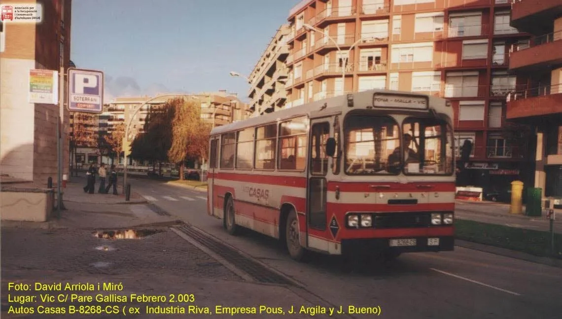 Das Fahrzeug 2003 auf der Autos-Casas-Linie Vic–Malla–Tona.