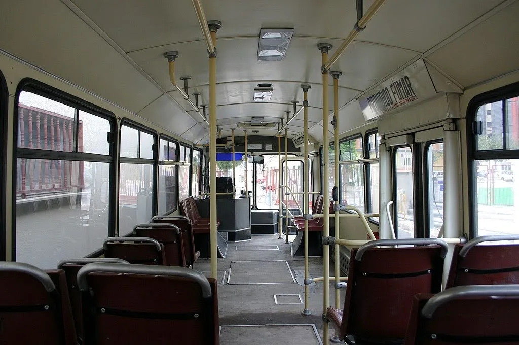 Bus interior.